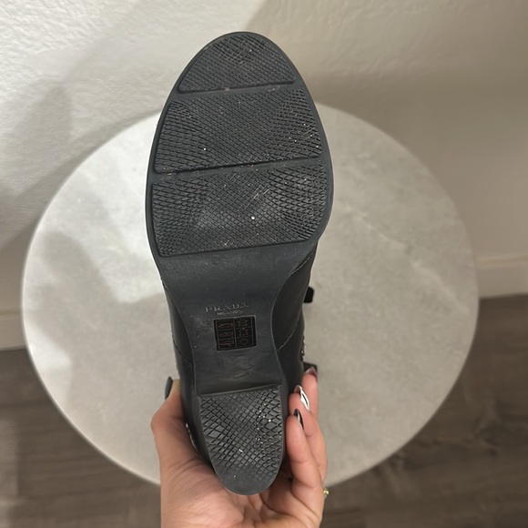 Prada Leather Ankle Laced Booties - Picture 5 of 5